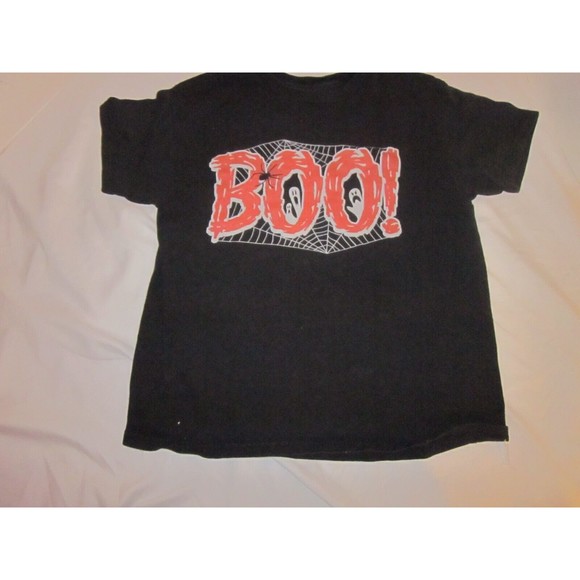 Unbranded Tops - Halloween Ghost Spider Cropped T-Shirt Women's Size XSmall Black Orange